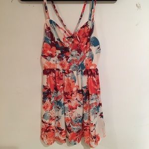 Dress, strappy floral